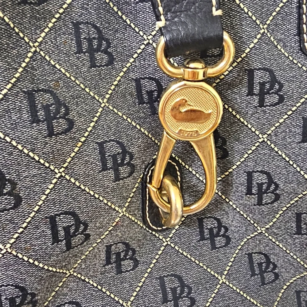 DOONEY & BOURKE Signature Canvas/Leather 3pc Combo Hobo, Wallet & Coin Purse.